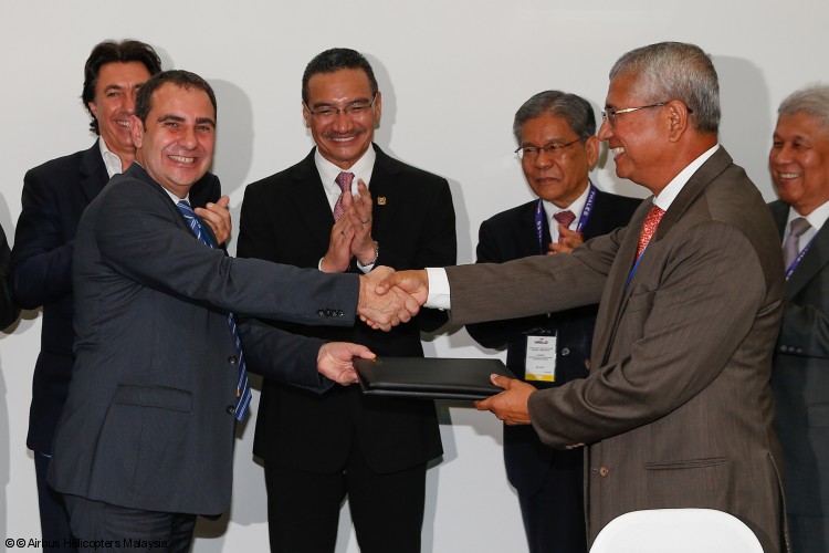 Airbus Helicopters Malaysia and Boustead Heavy Industries Corporation seal joint venture agreement at LIMA 2015 for regional helicopter simulation center