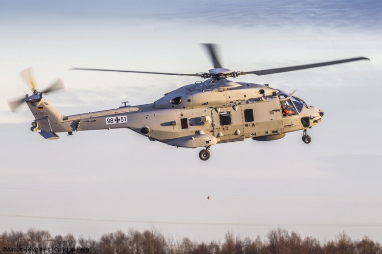 German Navy NH90 Sea Lion performs maiden flight