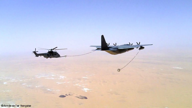 First H225M Caracal In-Flight Refueling During Combat by the French Armed Forces