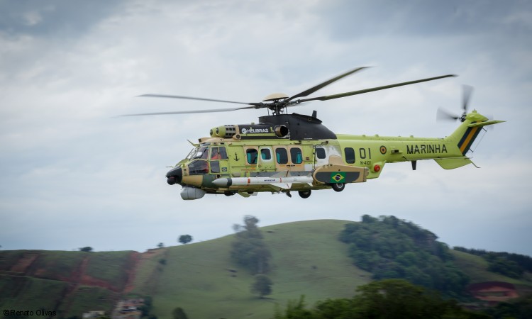 Airbus Helicopters and Helibras introduce first H225M in naval combat version